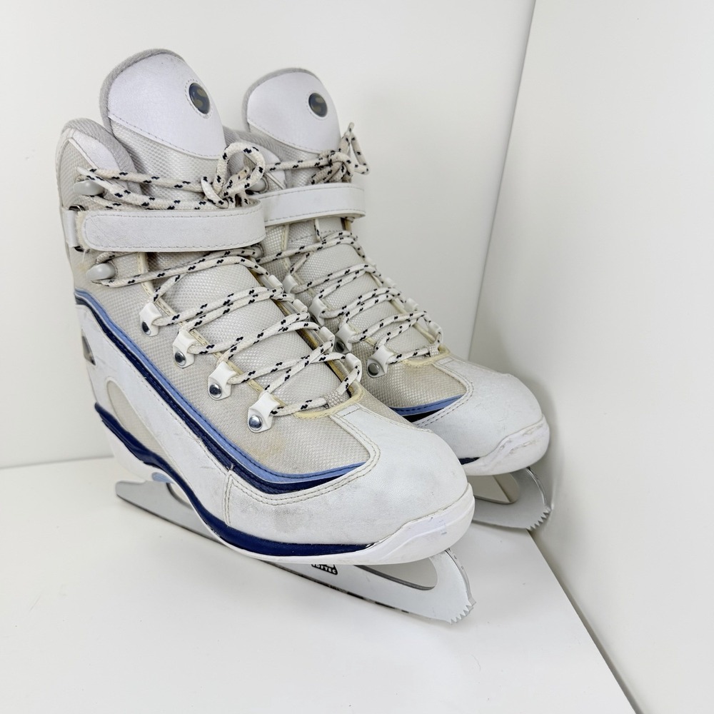Jackson Softec Ice Skates Women's Size 8 White Blue Figure Recreational - Picture 6 of 16